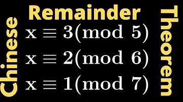 Number Theory | Chinese Remainder Theorem: Example 2