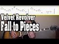 Velvet Revolver - Fall to Pieces Guitar Tutorial w/TABS
