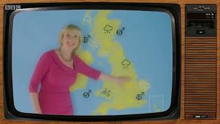 Présentatrice - Carol Kirkwood - Blonde en robe mauve qui fait la météo