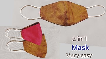Very Easy New Style Pattern Mask/Face Mask Sewing Tutorial ~ 2 in 1 Mask Easy Tutorial  At Home