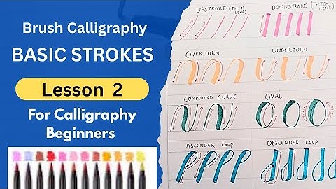 Brush Calligraphy Made Easy | Basic Strokes Tutorial for Beginners #calligraphy #creative