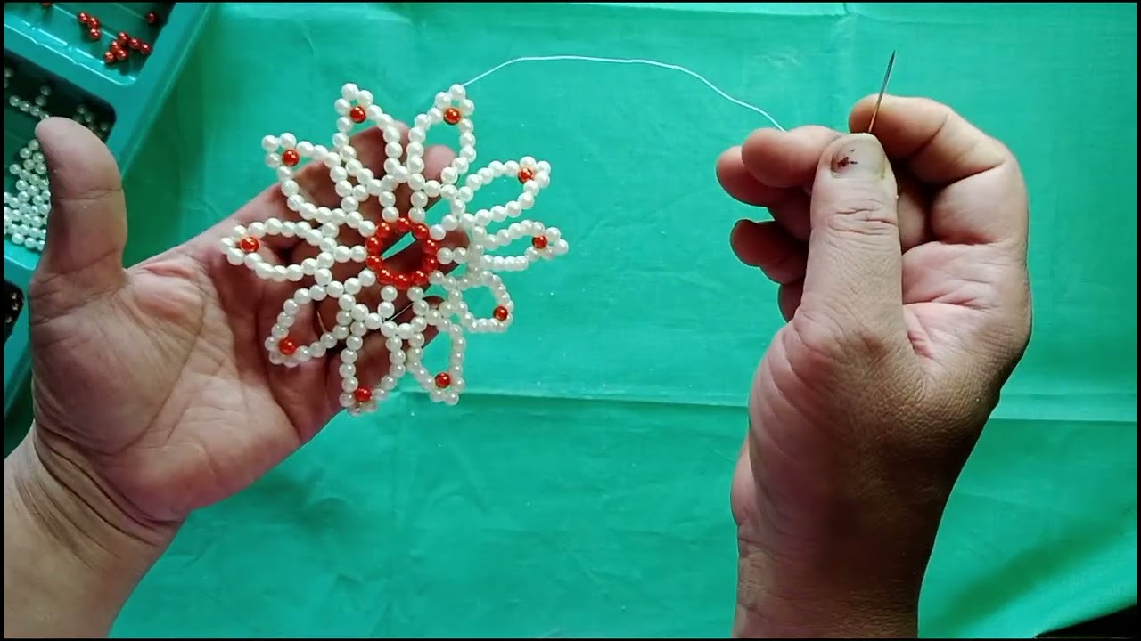 मोत्याची वाटी /how to make beaded बाउल #diy #beading #craft #diycrafts