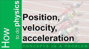 Position, velocity, acceleration : Concepts in a problem