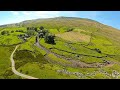 Whernside to ribblehead picturesque farm drone flight