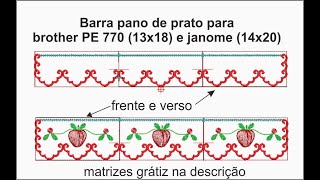 BARRINHA MAÇA PARA BROTHER PE 770 E JANOME MC350