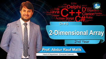 Computer Science | 2nd year | Chapter# 5 | 2 Dimensional Array | By Prof. Abdur Rauf Malik