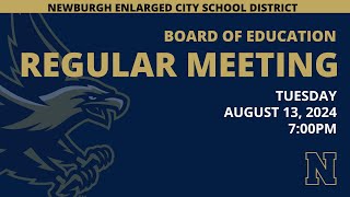 BOE Regular Meeting - August 13, 2024 - 7:00PM