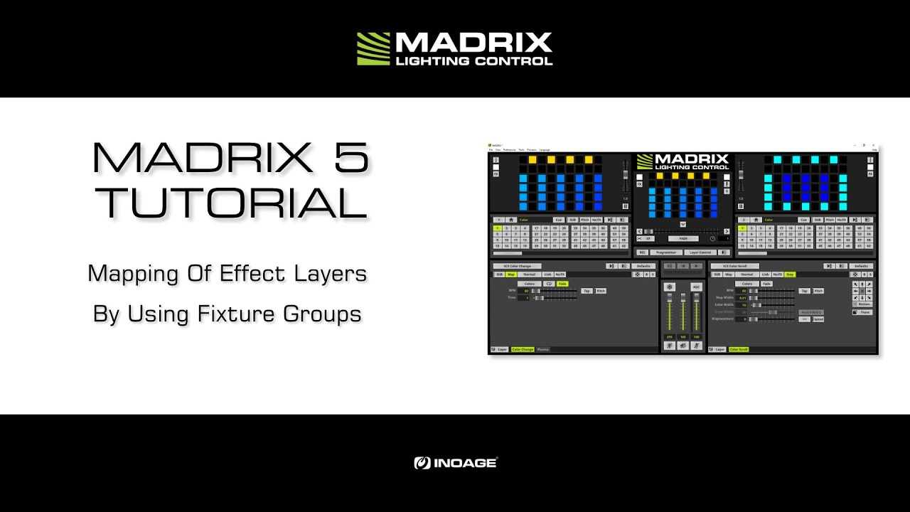 MADRIX 5 Tutorial - Mapping Of Effect Layers By Using Fixture Groups