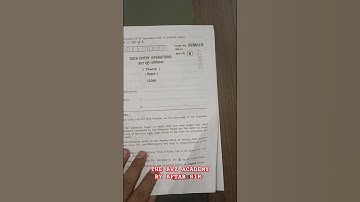 Nios Data Entry Operation 336 7-May 2025 Question Paper Solution || 336 Exam Notes For 12th