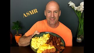 ASMR Eating Macaroni and Cheese With Crispy Bacon~No Talking