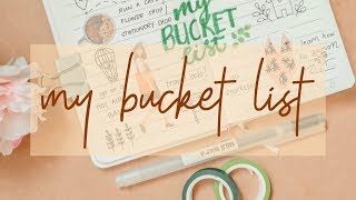 my bucket list || journal with me
