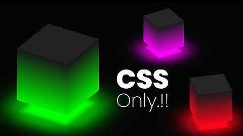 CSS 3D Glowing Cube Animation Effects Ambient Light Effects