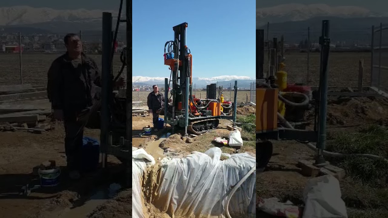 air water pump rotary DTH drill rig