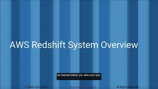 AWS Redshift System Architecture Overview