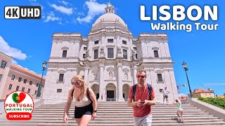 [4K WALK] LISBON Portugal Walking Tour 2023  Graça  Alfama  Baixa