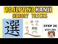 Learn JLPT N3 Kanji | Visual Memory Method - Step 26: No. 251 - 260　情報告宝福共選解怒痛　memory hints