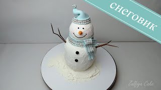 ТОРТ на РОЖДЕСТВО/ торт на НОВЫЙ ГОД/ торт СНЕГОВИК/ CHRISTMAS CAKE/ NEW YEAR cake/ SNOWMAN cake