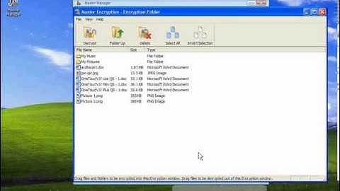 OT4 Navigating the Maxtor Encryption Interface for Windows XP Folder Up