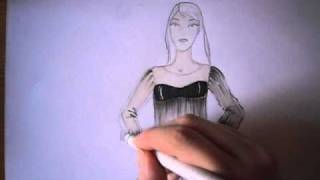 Tutorial Come Disegnare Un Figurino Di Moda Trasparenze 11 Wmv Youtube
