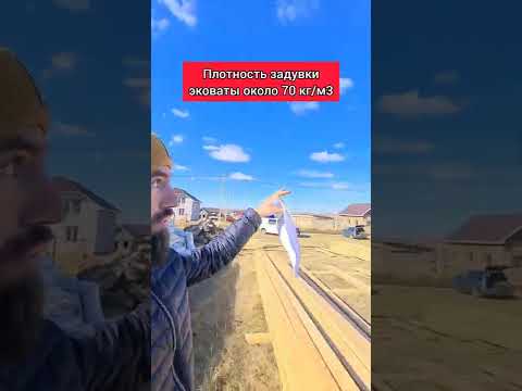 Как сделать деревянный дом тёплым? #двойнойбрус #эковата #строительство #строимдом #домподключ