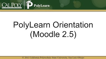 PolyLearn: Orientation (Moodle 2.5)