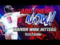 Hitters Fantasy Baseball Waiver Wire Pickups - Week 14 (2023)