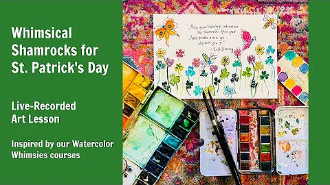 Whimsical Shamrocks for St. Patricks Day - Easy Watercolor Tutorial for Homeschoolers