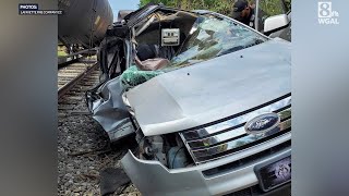 Photos: Train hits vehicle in Lancaster County