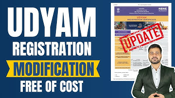 Udyam Registration edit kaise kare | Modification of Udyam Registration Correction or Update online