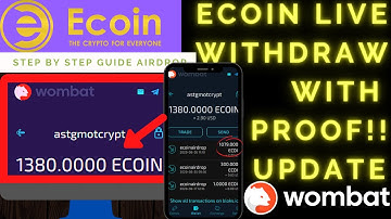 😍💸 *Ecoin Update* How to Withdraw Ecoins + Proof from Ecoin FREE Crypto Airdrop