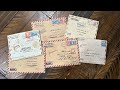 Craft with me  lets make vintage postal envelopes  super easy super fun