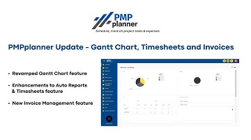 PMPplanner Update - Gantt Chart, Timesheets, and Invoices