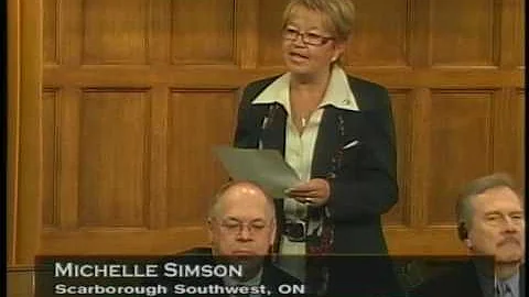 Michelle Simson delivers statement re Mr. William McDonald - Veterans Affairs Award Recipient