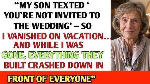 Youre Not Invited to the Wedding, My Son Texted—So I Vanished on Vacation. Then It All Collapsed