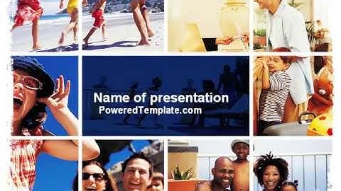 Family Vacation PowerPoint Template by PoweredTemplate.com