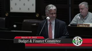 Budget & Finance Committee - March 10, 2022