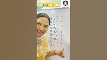 ❤️Easy Trick to Learn Table of 16/Multiplication Table of 16/Maths Tables/Pahada#shortsfeed #shorts