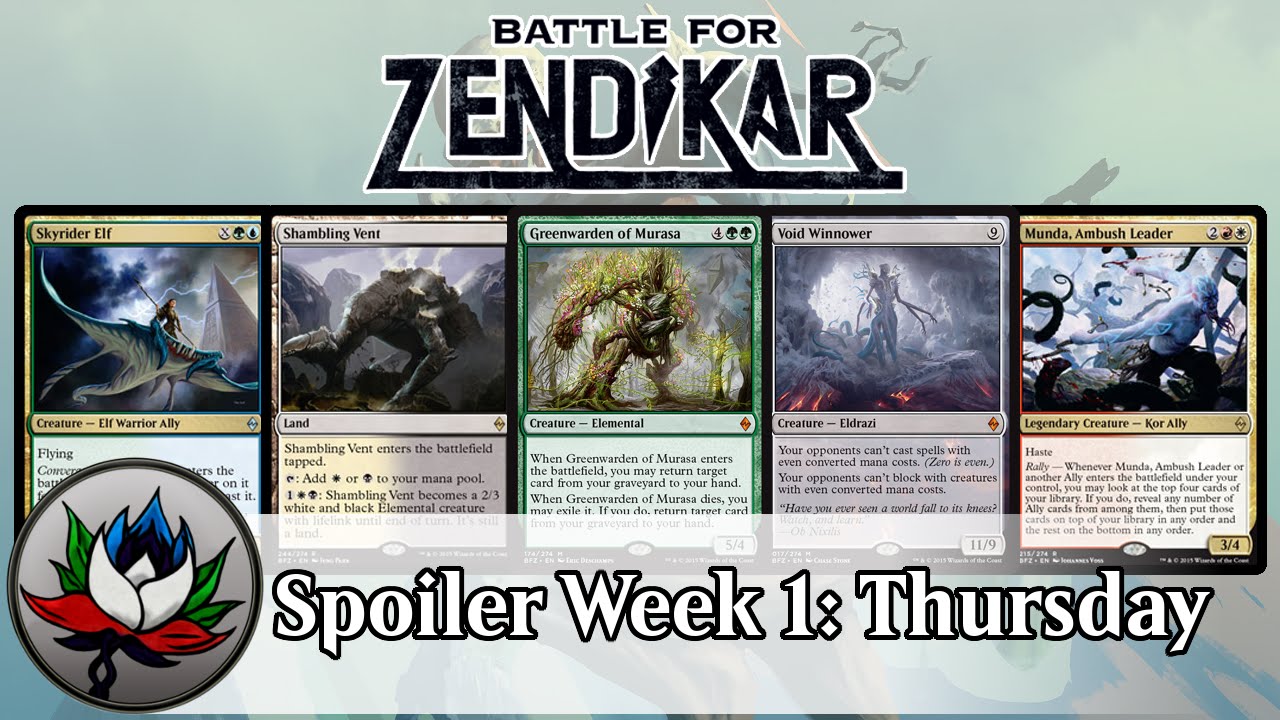 Battle for Zendikar Spoilers Greenwarden of Murasa, Void Winnower
