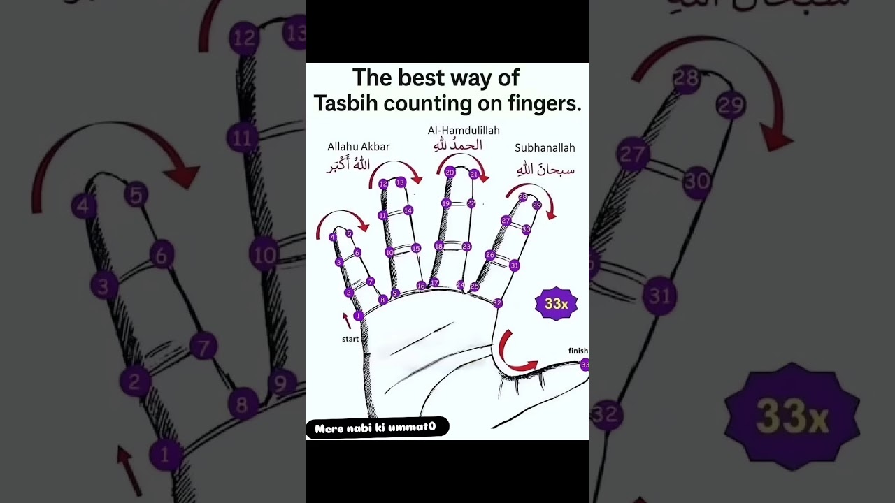 the best way of tashbih counting on fingers