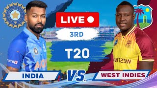 Live: India vs West Indies 3rd T20 Live | IND vs WI 3rd T20 Live Scores & Commentary #livescore
