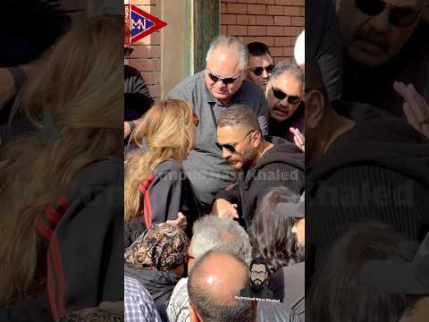 تامر حسني ياخد بيد انوسة كوتة زوجة محمد رحيم لتقوم بوداعه الأخير