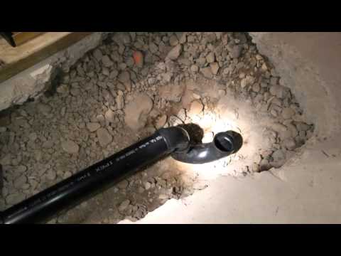 How Do You Install Plumbing Under A Bathroom In A Basement With A Concrete Floor?