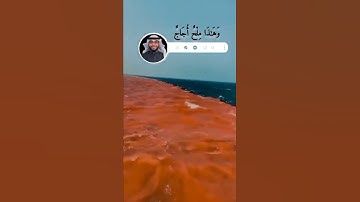 ‏وَهُوَ الَّذِي مَرَجَ الْبَحْرَيْنِ هَذَا عَذْبٌ فُرَاتٌ وهَذا ملح أجاج #تلاوة_مؤثرة #القران_الكريم