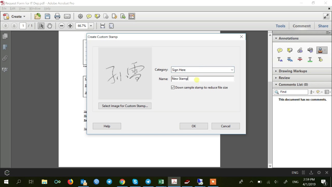 add new signature to adobe acrobat pro dc