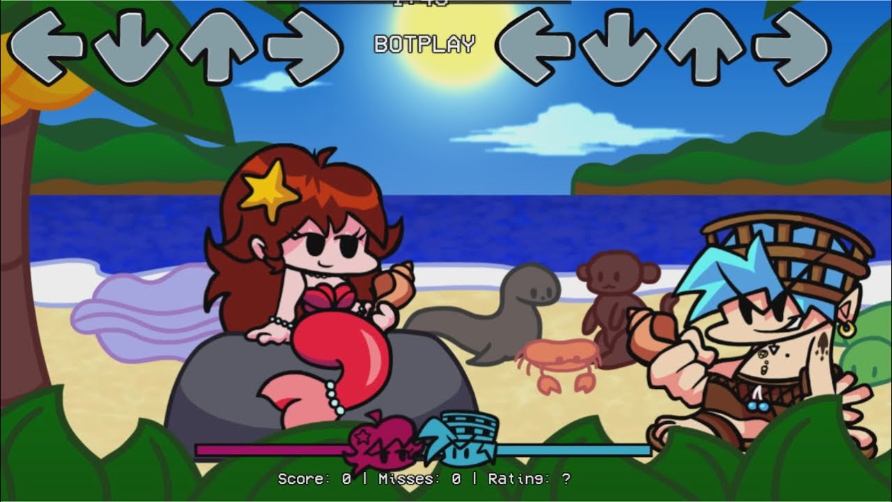FNF vs Mermaid Girlfriend (Seaside Serenade) FNF mod game play online, pc  download