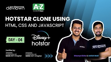 [LIVE] DAY 04 -  Hotstar Clone using HTML, CSS and JavaScript  | COMPLETE in 7 - Days