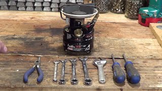 How to disassemble a Coleman Feather 400B single burner stove