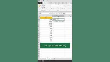 Add Zero In Front of a Number Using Text Function in Excel #Shorts #Excel #tipsandtricks #ytshorts