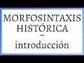 MORFOSINTAXIS HISTÓRICA: introducción ‹ Curso de gramática histórica del español #16