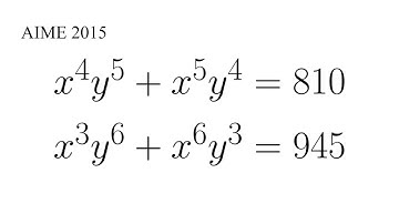 Solving a System of Equations from AIME
